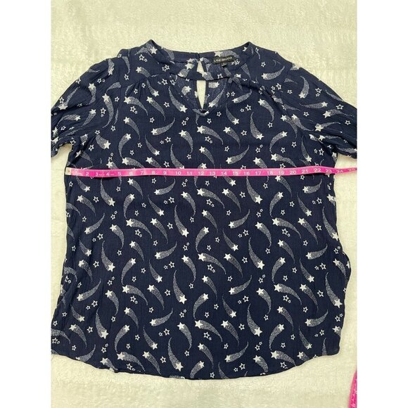 Lane Bryant Long Sleeve Tunic Top 14 Pockets Stars Bell Sleeve Blouse Shirt - Picture 8 of 8